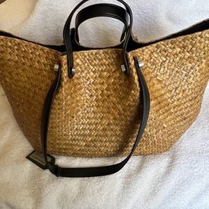 AllSaints -Allington Straw Tote- New